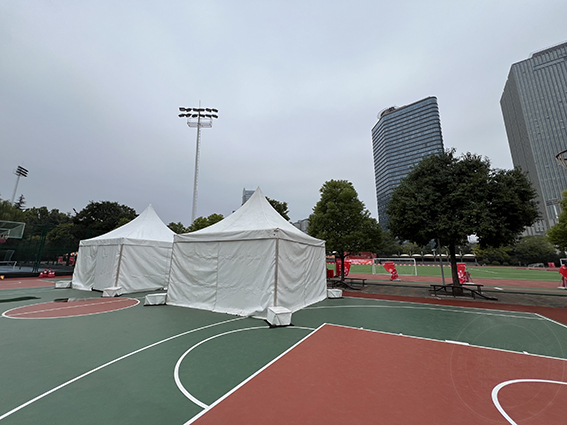 <b>学校临时活动尖顶篷房搭建租赁,5X5m帐篷,3X3m帐篷</b>